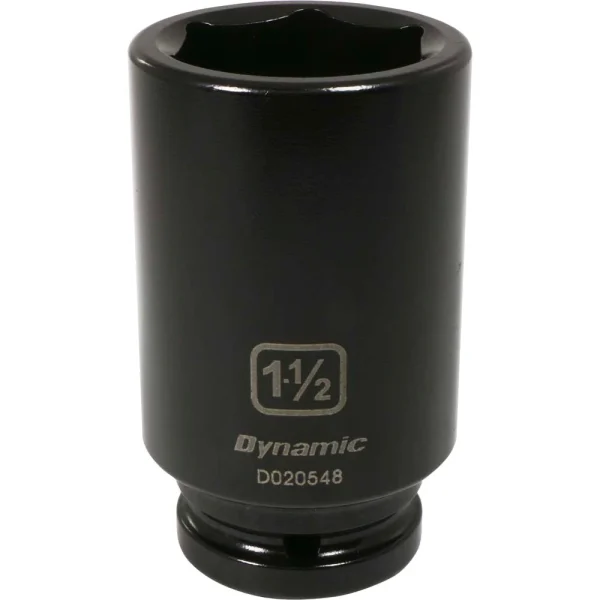 Dynamic Tools 3/4" Drive 6 Point SAE, 1-1/2" Deep Length, Impact Socket (D020548)
