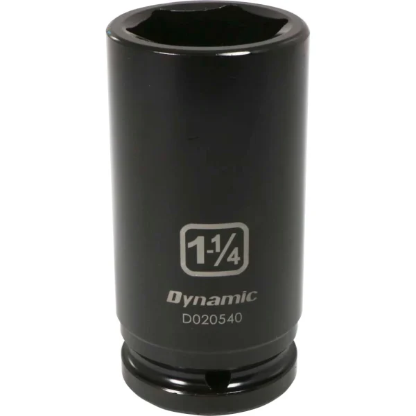 Dynamic Tools 3/4" Drive 6 Point SAE, 1-1/4" Deep Length, Impact Socket (D020540)