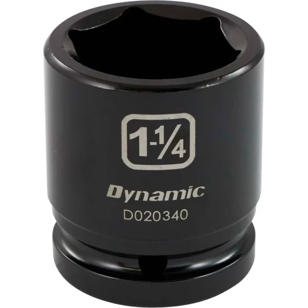 Dynamic Tools 3/4" Drive 6 Point SAE, 1-1/4" Standard Length, Impact Socket (D020340)