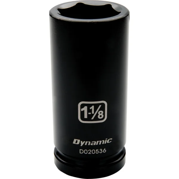 Dynamic Tools 3/4" Drive 6 Point SAE, 1-1/8" Deep Length, Impact Socket (D020536)