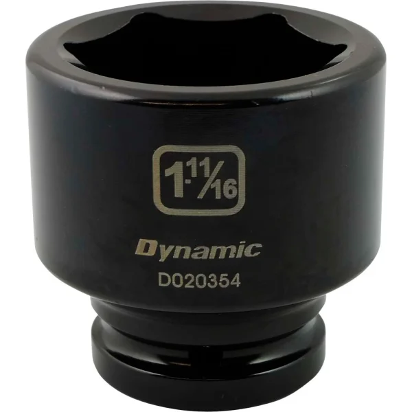 Dynamic Tools 3/4" Drive 6 Point SAE, 1-11/16" Standard Length, Impact Socket (D020354)
