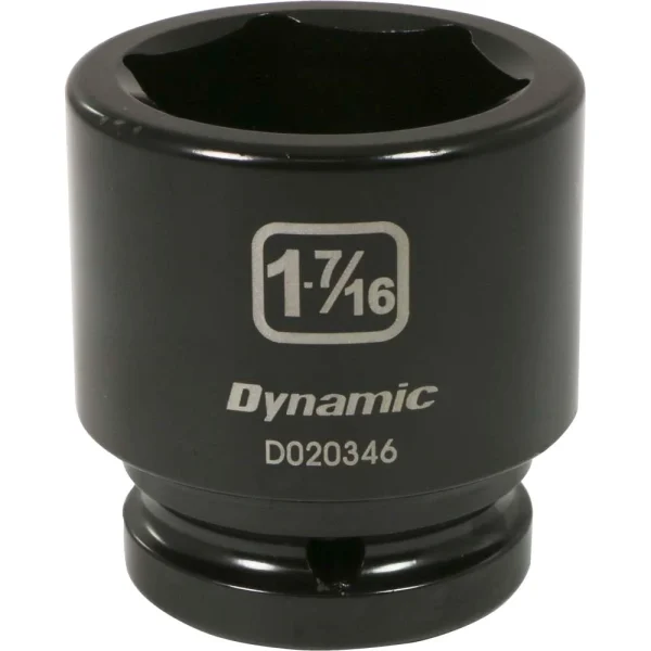 Dynamic Tools 3/4" Drive 6 Point SAE, 1-7/16" Standard Length, Impact Socket (D020346)