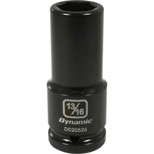 Dynamic Tools 3/4" Drive 6 Point SAE, 13/16" Deep Length, Impact Socket (D020526)