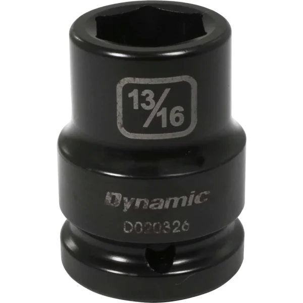Dynamic Tools 3/4" Drive 6 Point SAE, 13/16" Standard Length, Impact Socket (D020326)