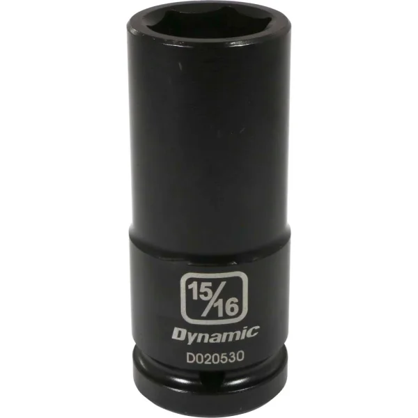 Dynamic Tools 3/4" Drive 6 Point SAE, 15/16" Deep Length, Impact Socket (D020530)