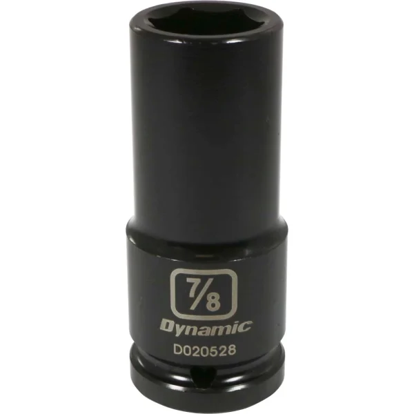 Dynamic Tools 3/4" Drive 6 Point SAE, 7/8" Deep Length, Impact Socket (D020528)