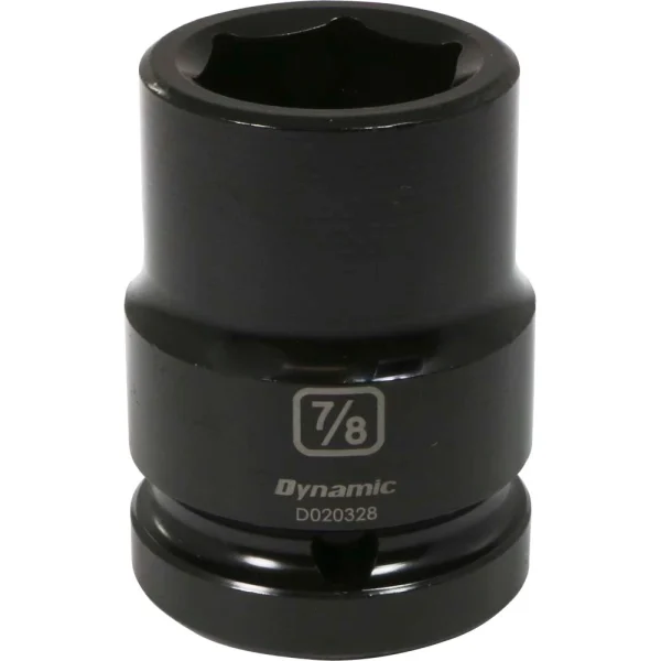 Dynamic Tools 3/4" Drive 6 Point SAE, 7/8" Standard Length, Impact Socket (D020328)