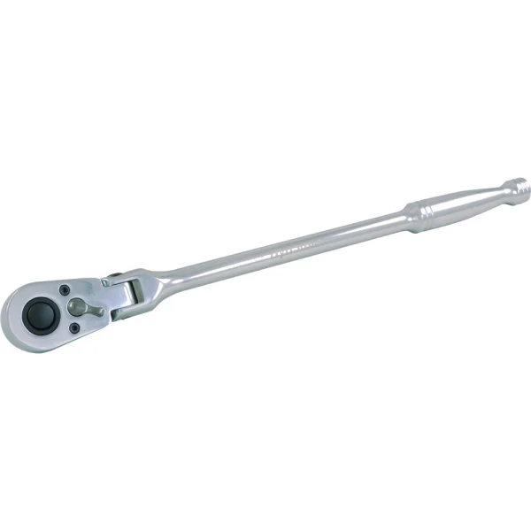 Dynamic Tools 3/8" Dr. 48 Tooth Flex Head Ratchet, 11-3/4" Long, Chrome Finish (D005308)