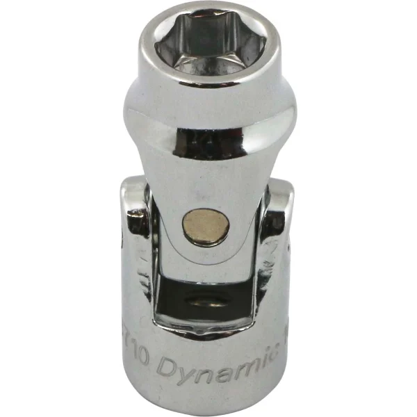 Dynamic Tools 3/8" Drive 6 Point Metric, 10mm Universal Joint Socket, Chrome Finish (D008710)