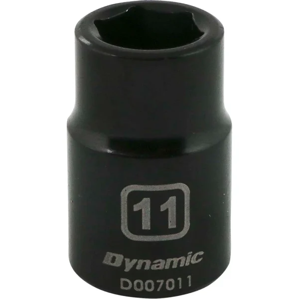 Dynamic Tools 3/8" Drive 6 Point Metric, 11mm Standard Length, Impact Socket (D007011)