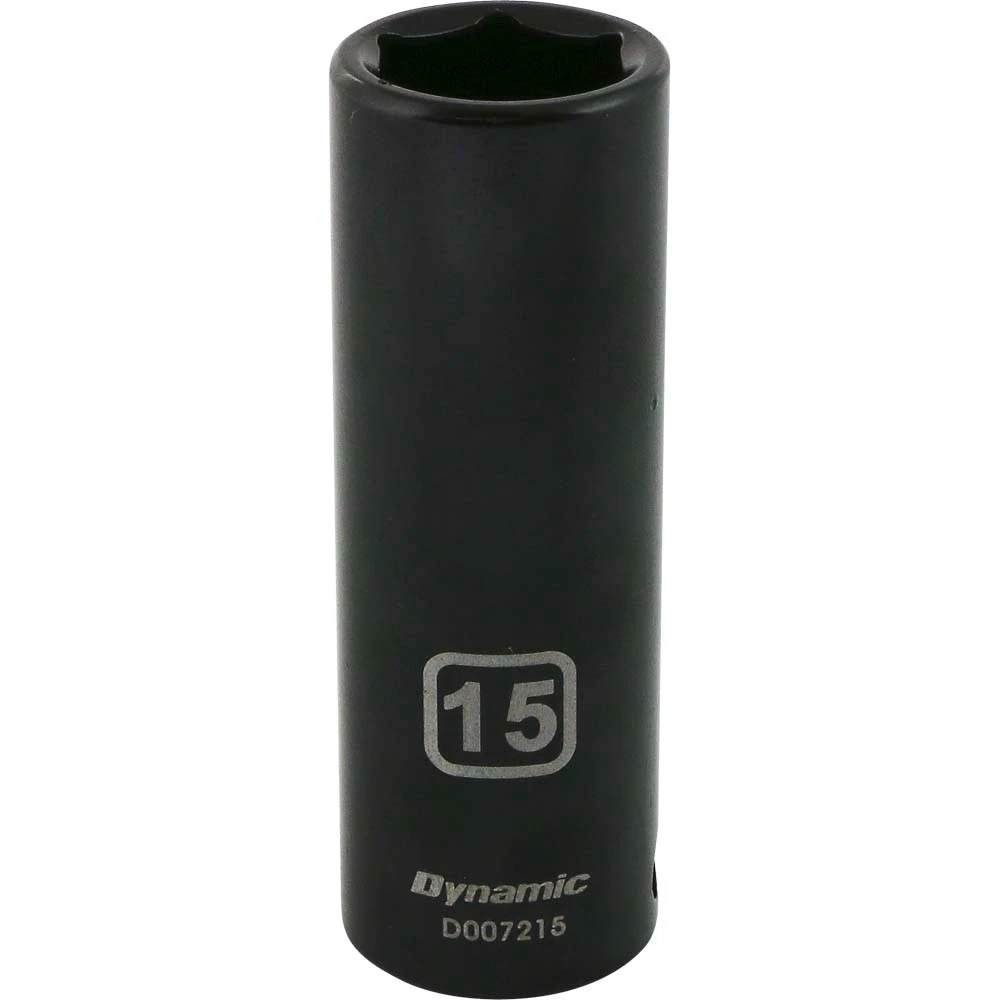 Dynamic Tools 3/8" Drive 6 Point Metric, 15mm Deep Length, Impact Socket (D007215) — product image 3