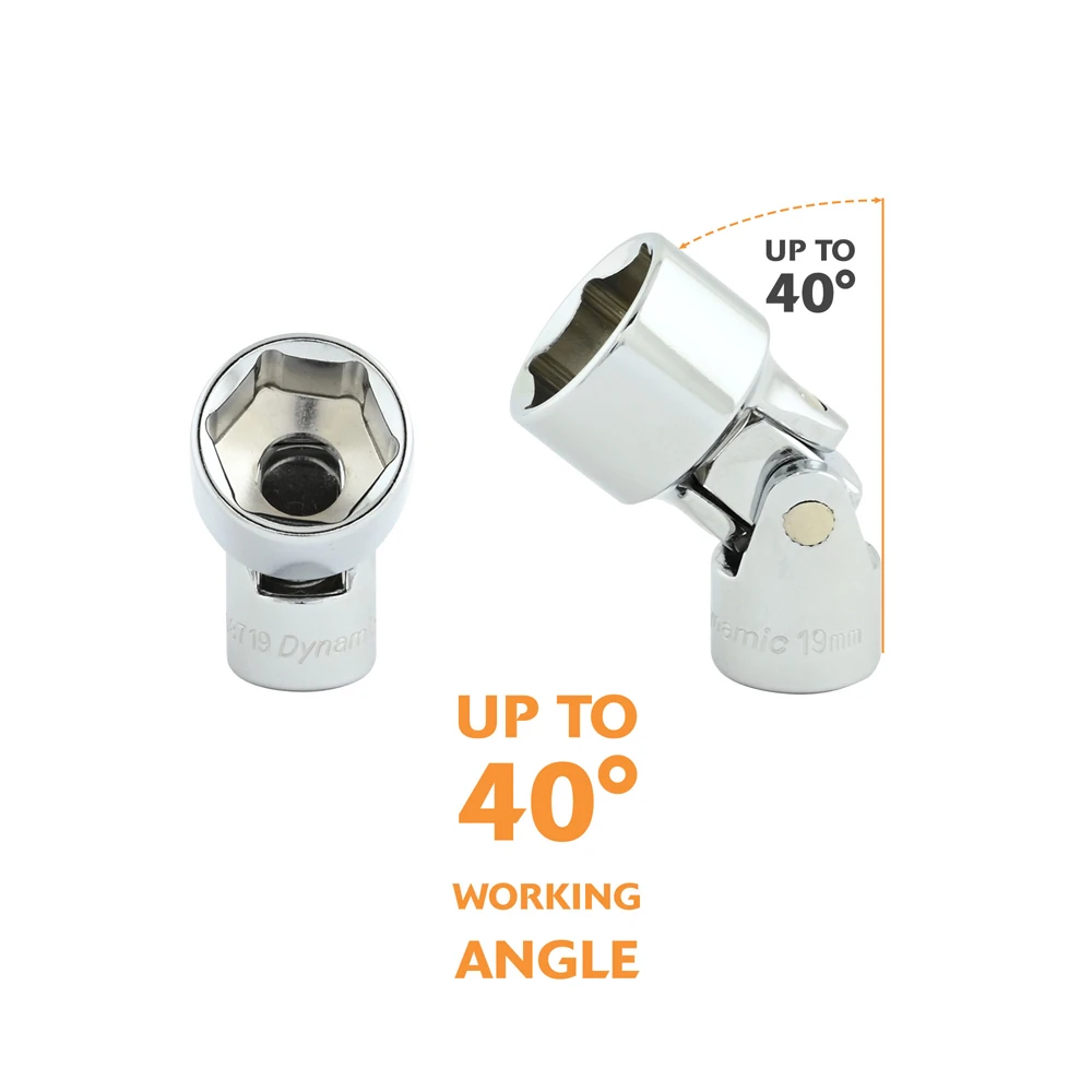 Dynamic Tools 3/8" Drive 6 Point Metric, 18mm Universal Joint Socket, Chrome Finish (D008718) — product image 5