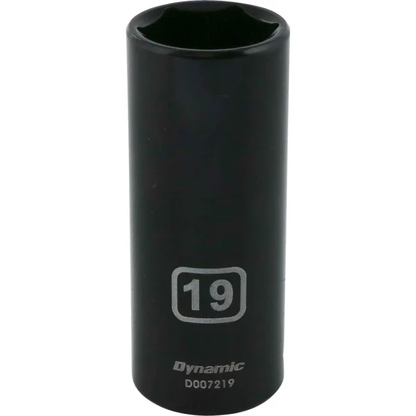 Dynamic Tools 3/8" Drive 6 Point Metric, 19mm Deep Length, Impact Socket (D007219)