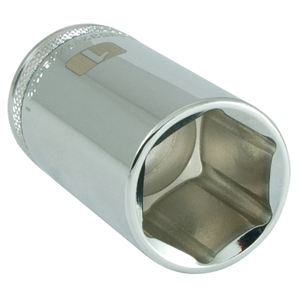 Dynamic Tools 3/8" Drive 6 Point SAE, 1/4" Deep Length, Chrome Finish Socket (D008508) — product image 5
