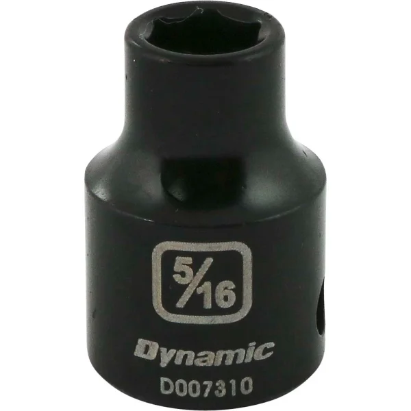 Dynamic Tools 3/8" Drive 6 Point SAE, 5/16" Standard Length, Impact Socket (D007310)