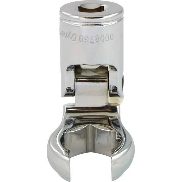 Dynamic Tools 3/8" Drive Metric 19mm Flex Head, Crow Foot Flare Nut Socket, Chrome Finish (D008769)