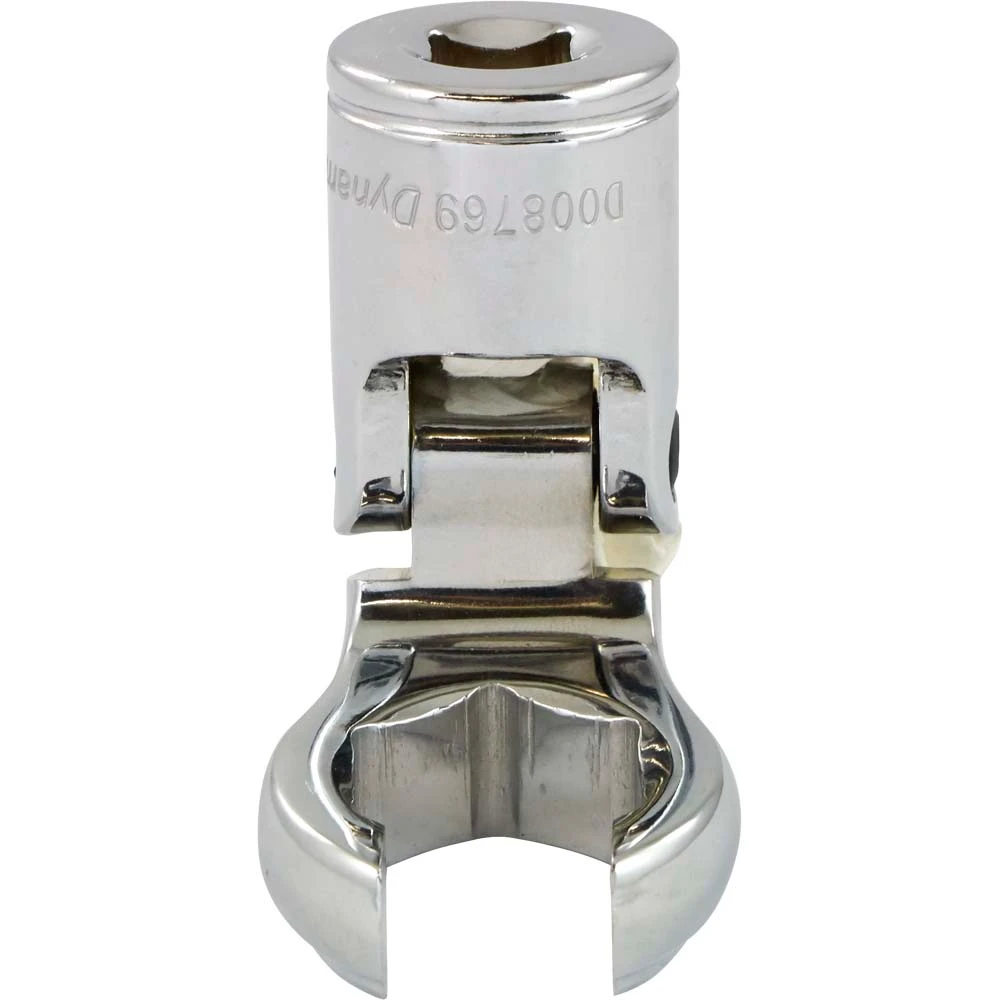 Dynamic Tools 3/8" Drive Metric 19mm Flex Head, Crow Foot Flare Nut Socket, Chrome Finish (D008769)