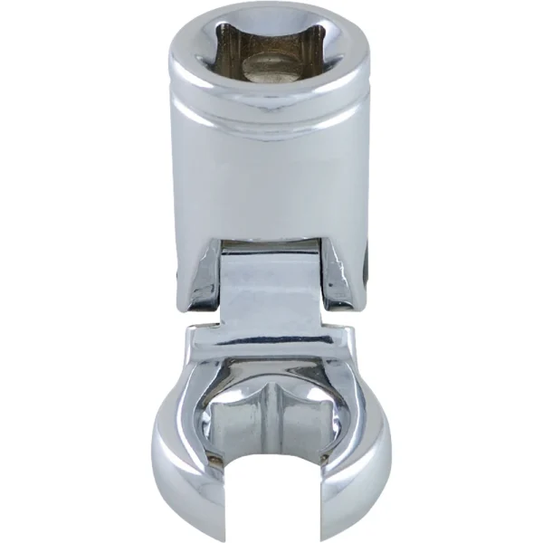 Dynamic Tools 3/8" Drive SAE 3/8" Flex Head, Crow Foot Flare Nut Socket, Chrome Finish (D008642)