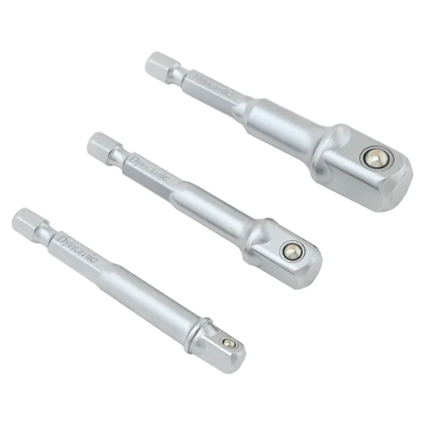 Dynamic Tools 3 Piece 1/4" Hex Socket Driver Adapter Set (D112000)