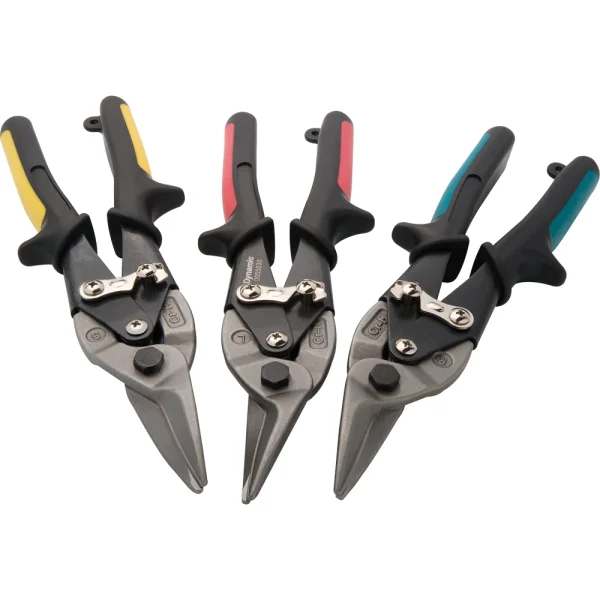 Dynamic Tools 3 Piece Aviation Snips Set, Right/Straight/Left (D055205)