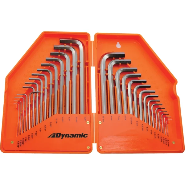 Dynamic Tools 30 Piece SAE & Metric Hex Key Set, .028" - 3/8" & .7mm - 10mm (D043206)