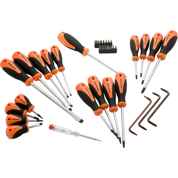 Dynamic Tools 36 Piece Screwdriver & Bit Set, Comfort Grip Handles (D062505)