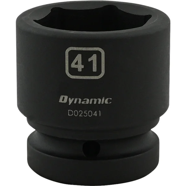 Dynamic Tools 41mm X 1" Drive, 6 Point Standard Length, Impact Socket (D025041)