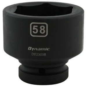 Dynamic Tools 58mm X 1" Drive, 6 Point Standard Length, Impact Socket (D025058)