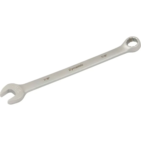 Dynamic Tools 7/16" 12 Point Combination Wrench, Contractor Series, Satin Finish (D074314)