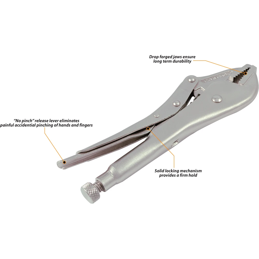 Dynamic Tools 7" Locking Pliers, Curved Jaws (D055304) — product image 3