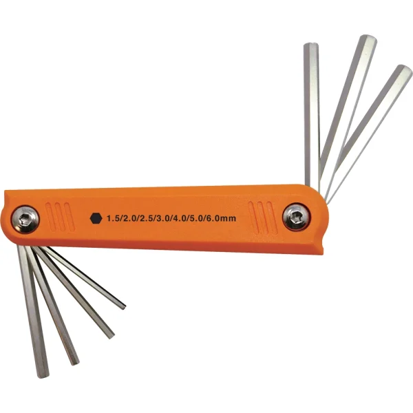 Dynamic Tools 7 Piece Metric Folding Hex Key Set, 1.5mm - 6mm (D043208)