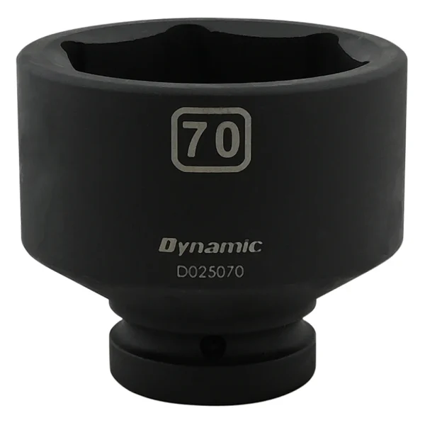 Dynamic Tools 70mm X 1" Drive, 6 Point Standard Length, Impact Socket (D025070)