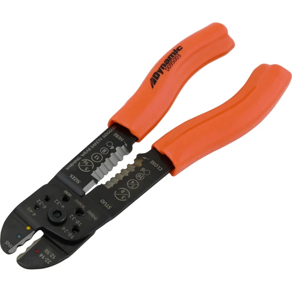 Dynamic Tools Wire Stripper/Cutter/Crimper, 7.75" Long, Vinyl Grip Handle (D095003)