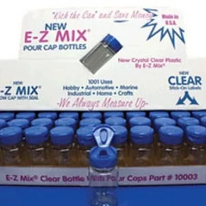E-Z Mix 10003 2oz Clear Plastic Bottle w/ E-Z Flow Cap