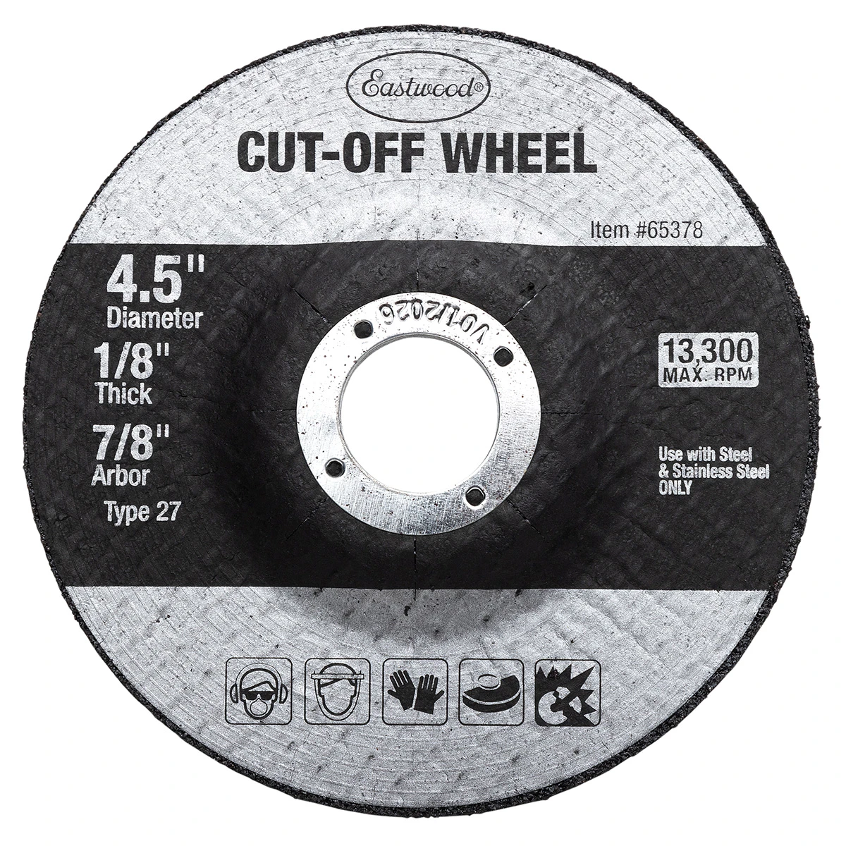 Eastwood 1/8 Inch Depressed Center Cut Off Wheel - 5 Pack (65378)