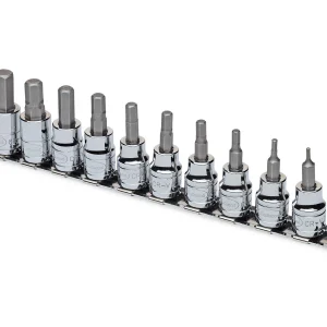 Eastwood 10pc - 3/8 Inch Drive MM Hex Bit Set (32163)