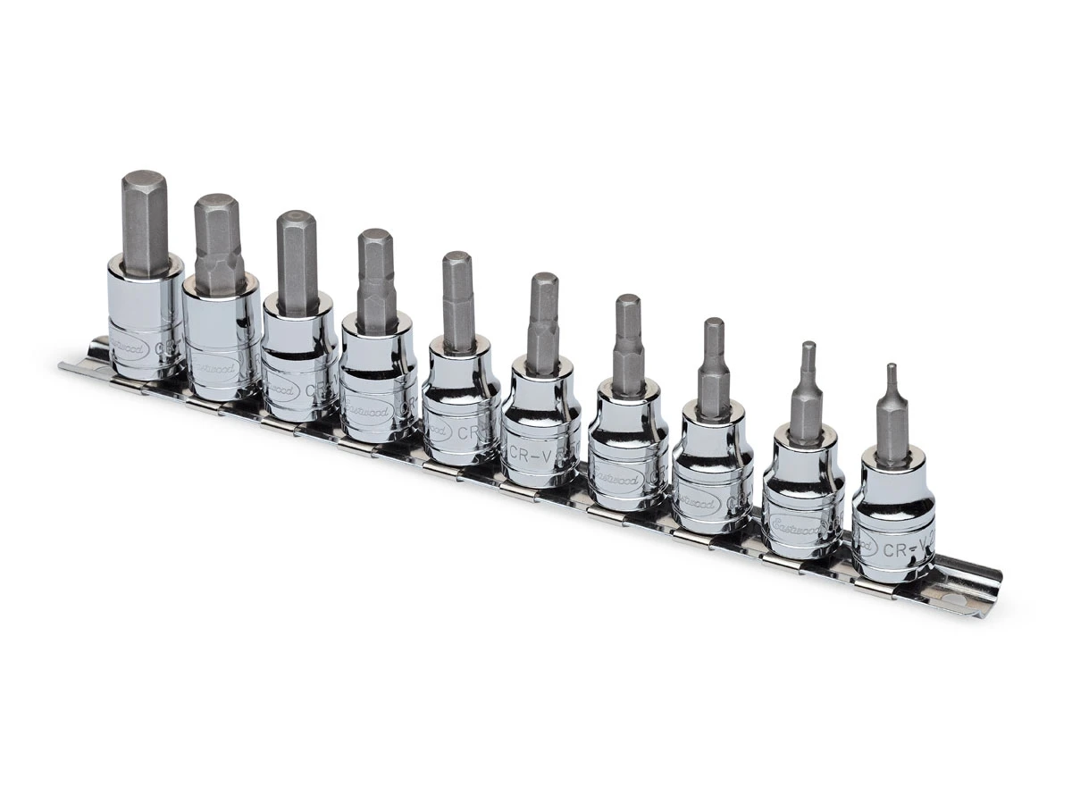 Eastwood 10pc - 3/8 Inch Drive MM Hex Bit Set (32163)