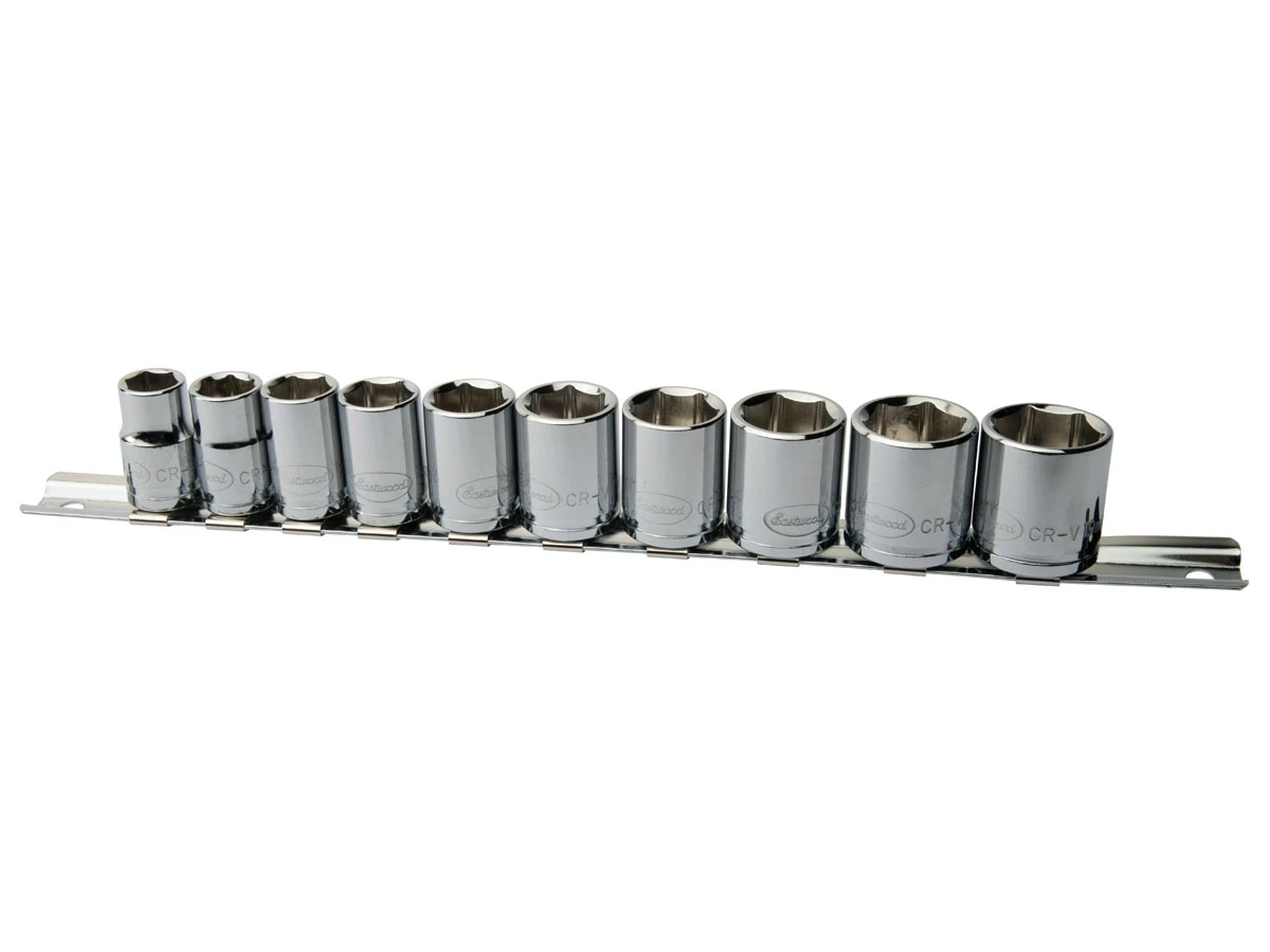 Eastwood 10pc - 3/8 Inch Drive MM Shallow Socket Set (32166)
