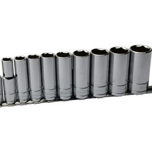 Eastwood 10pc - 3/8 Inch Drive SAE Deep Socket Set (32175)