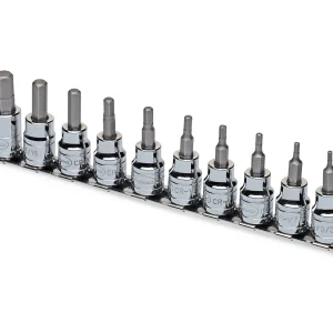 Eastwood 10pc - 3/8 Inch Drive SAE Hex Bit Set with S2 Tool Steel (32162)