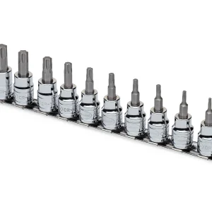 Eastwood 10pc - 3/8 Inch Drive Torx Bit Set with S2 Tool Steel (32164)