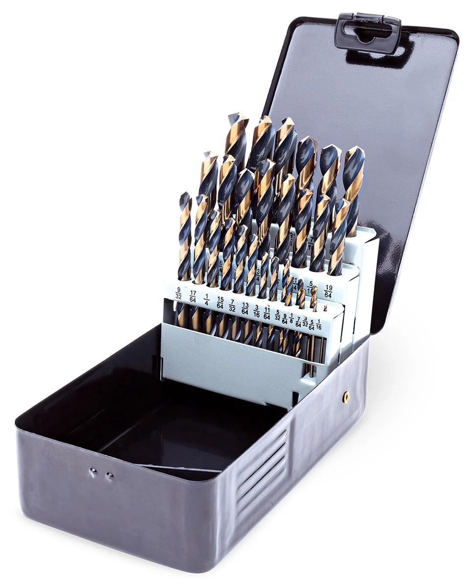 Eastwood 29 Piece High-Speed Steel Drill Bit Set with Metal Storage Case (33114)
