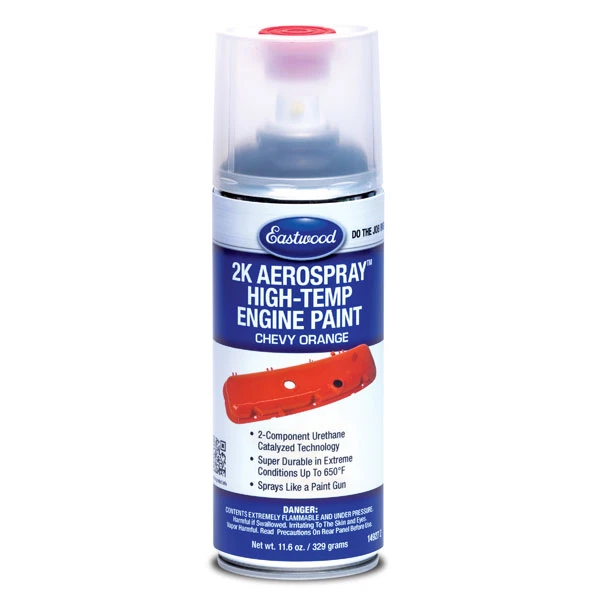 Eastwood 2K AeroSpray High Temp Ceramic Engine Paint with Urethane Technology