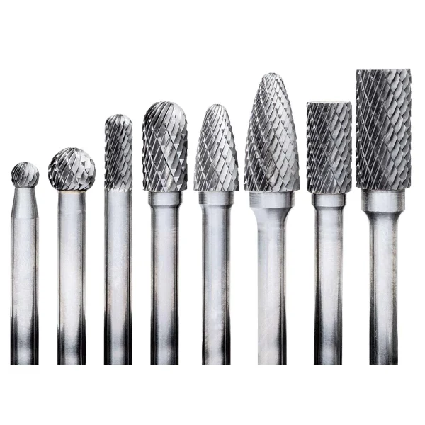 Eastwood 8 Piece Carbide Burr Set for Metal and Wood Shaping (33116)