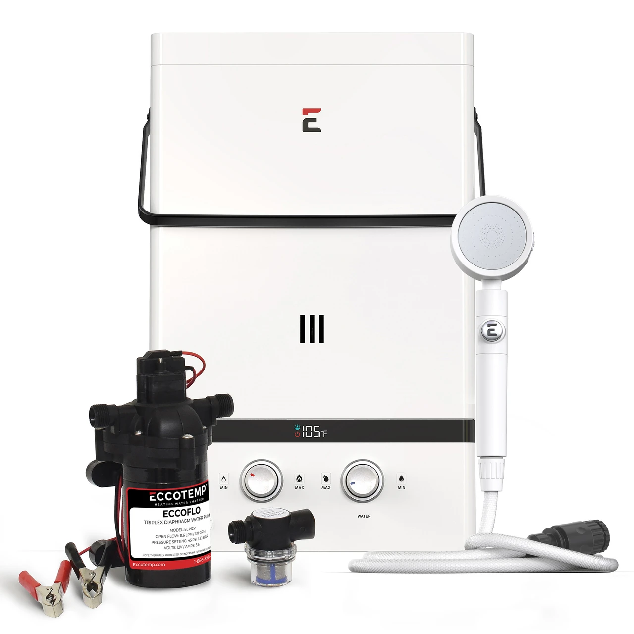 Eccotemp Luxé 3.0 GPM Portable Water Heater w/ Pump & Strainer (EL10-PS)