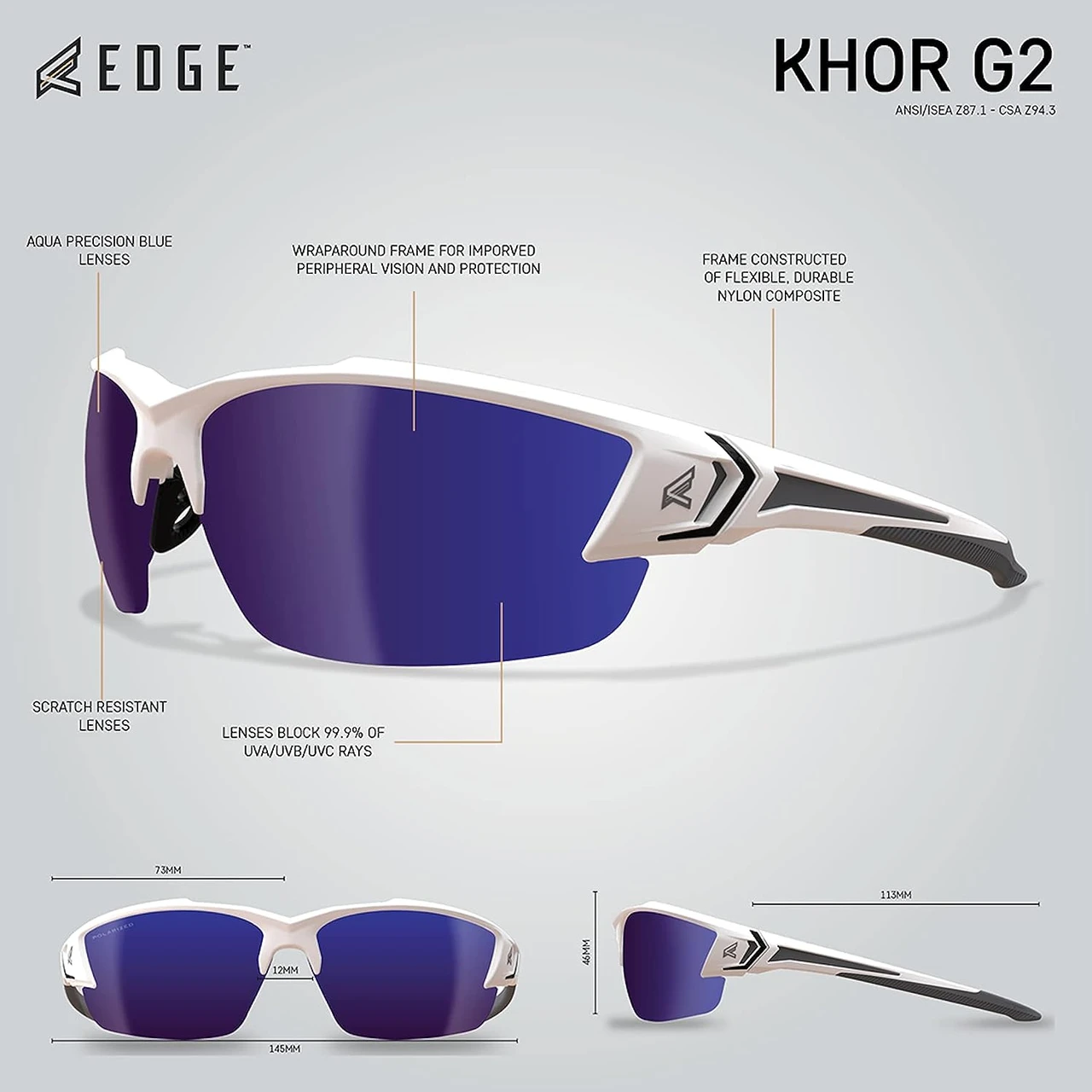 Edge Eyewear Khor G2 Polarized Wrap-Around Safety Glasses (TSDKAP248-G2) — product image 5