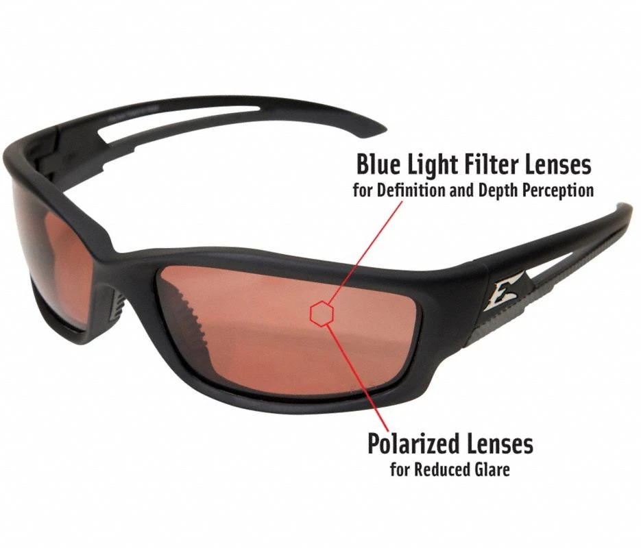 Edge Eyewear Kazbek Polarized Black Copper 'Driving' Lens (TSK215) — product image 4