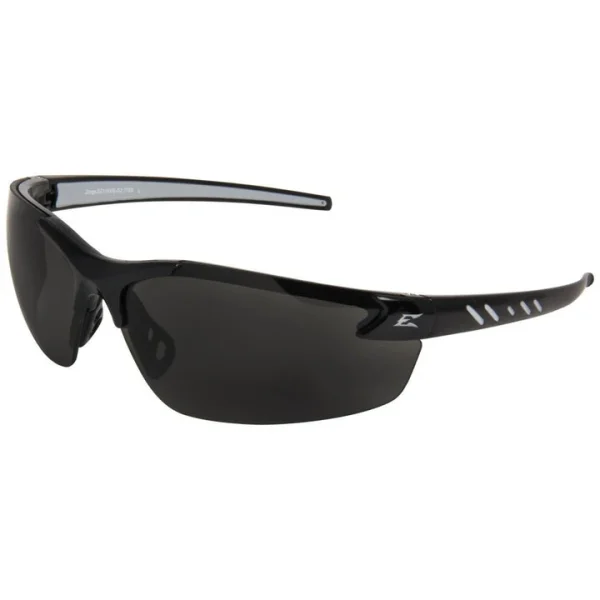 Edge Eyewear Zorge G2 Safety Glasses, Black Frame, Smoke Vapor Lens (DZ116VS-G2)