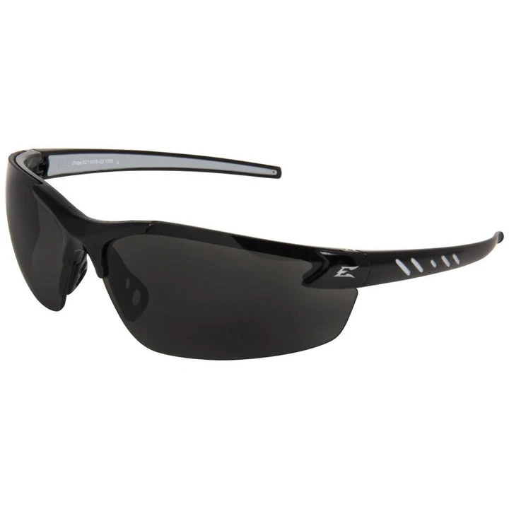 Edge Eyewear Zorge G2 Safety Glasses, Black Frame, Smoke Vapor Lens (DZ116VS-G2)