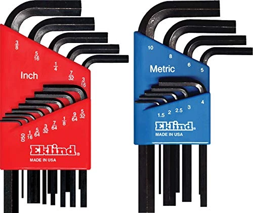 Eklind 10122 Hex L-Key Allen Wrench Combo- Short Inch / MM (2 sets 22pc)